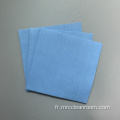 Lingettes en polyester non tissé bleu cellulose 68gsm